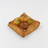 Tomato Puff Pastry on a white background.