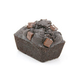 Noir Chocolate Zucchini Cake on white background.
