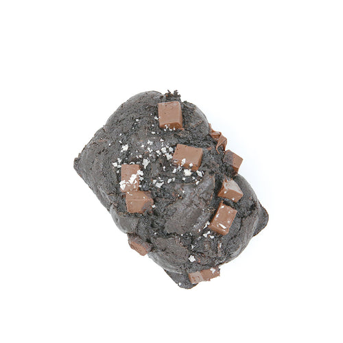 Noir Chocolate Zucchini Cake on white background.